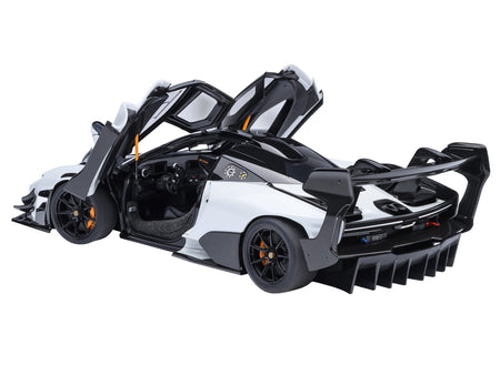 McLaren Senna GTR Silica White with Black Top 1/18 Model Car by Autoart-Autoart-ModelCars.com