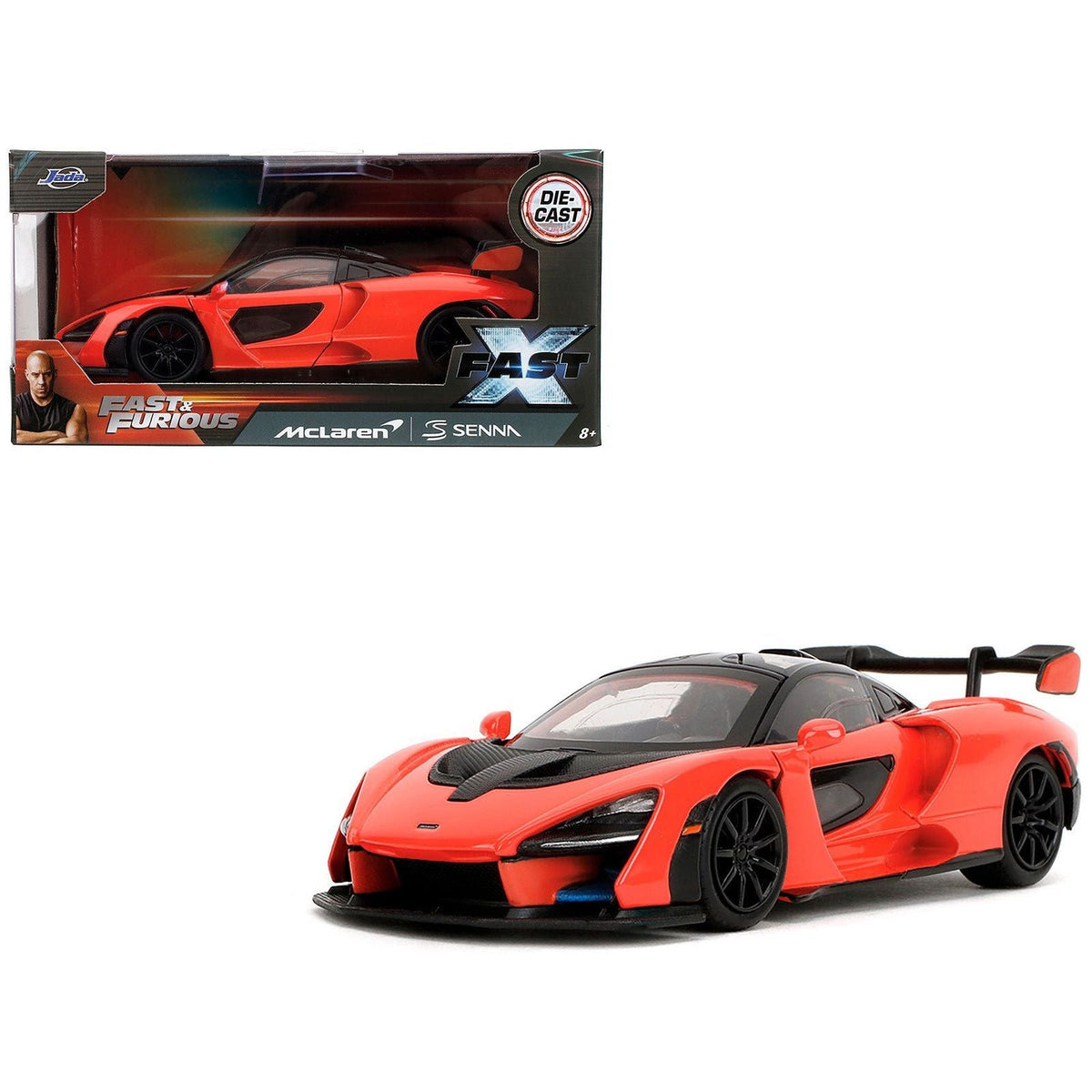 McLaren Senna Red and Black "Fast X" (2023) Movie "Fast & Furious" Series 1/32 Diecast Model Car by Jada-Jada-ModelCars.com