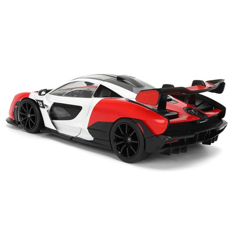 McLaren Senna Red and White with Carbon Hood and Top "HyperSpec" Series 1/24 Diecast Model Car by Jada - Jada - ModelCars.com