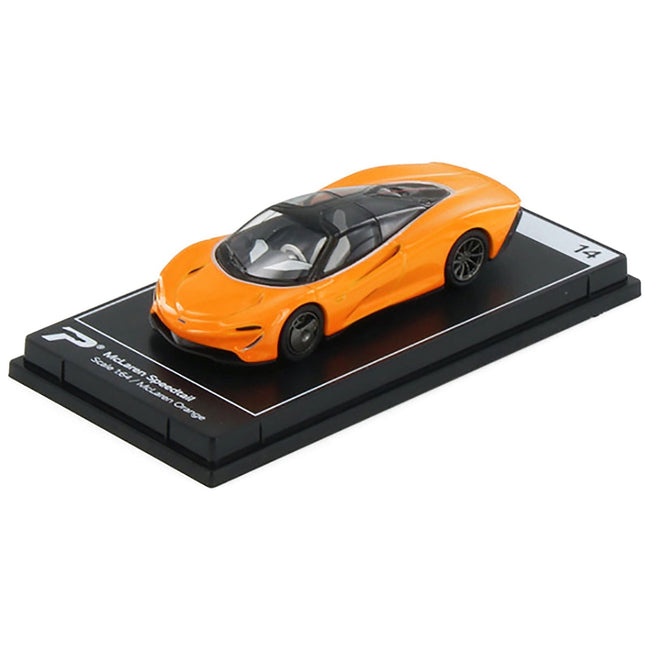 McLaren Speedtail McLaren Orange with Black Top "Hypercar League Collection" 1/64 Diecast Model Car by PosterCars-PosterCars-ModelCars.com
