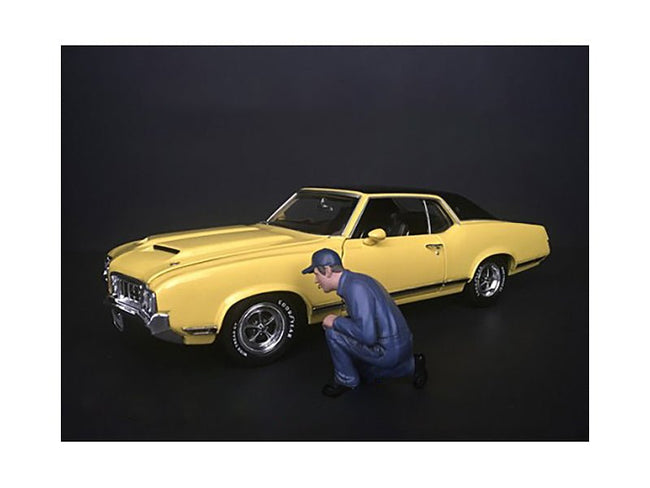 Mechanic Juan with Lug Wrench Figurine for 1/24 Scale Models by American Diorama-American Diorama-ModelCars.com