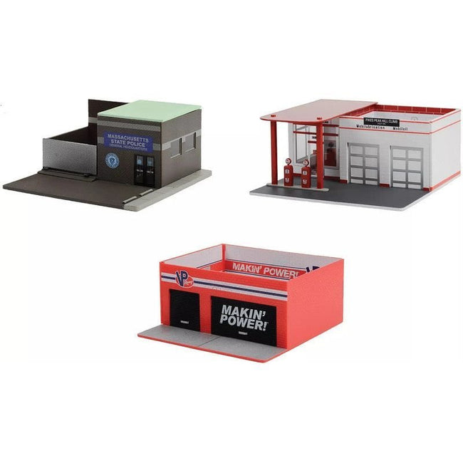 "Mechanic's Corner" Series 10 Set of 3 Dioramas for 1/64 Scale Models by Greenlight-Greenlight-ModelCars.com