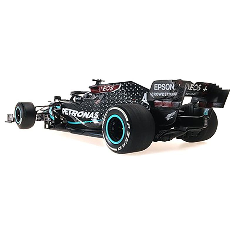 Mercedes - AMG F1 W11 EQ Performance 44 Lewis Hamilton "Petronas" Winner Formula One F1 "British GP" (2020) with Driver Limited Edition to 704 pieces Worldwide 1/18 Diecast Model Car by Minichamps - Minichamps - ModelCars.com