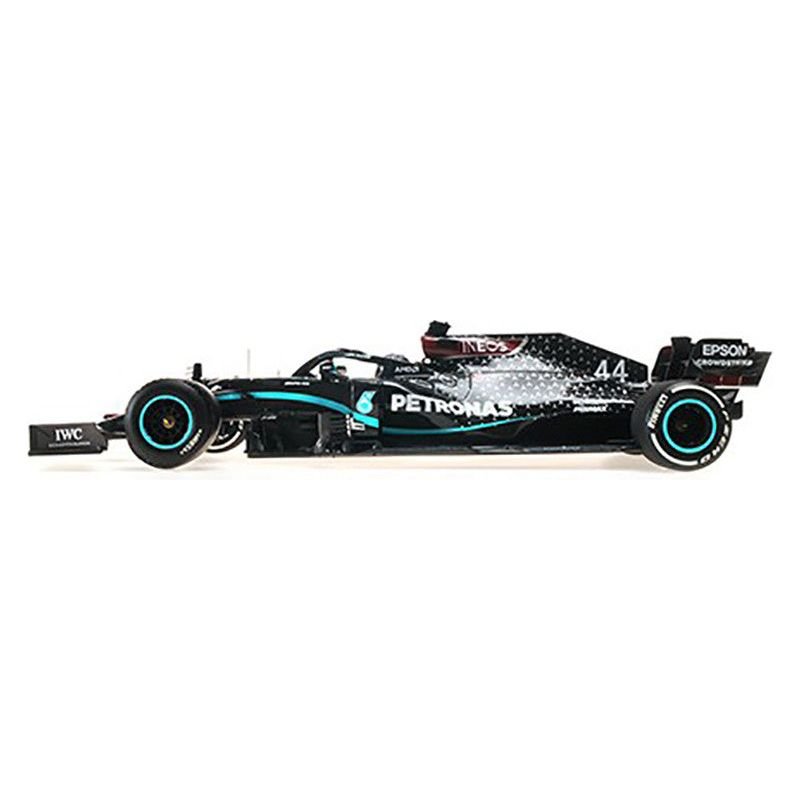Mercedes - AMG F1 W11 EQ Performance 44 Lewis Hamilton "Petronas" Winner Formula One F1 "British GP" (2020) with Driver Limited Edition to 704 pieces Worldwide 1/18 Diecast Model Car by Minichamps - Minichamps - ModelCars.com