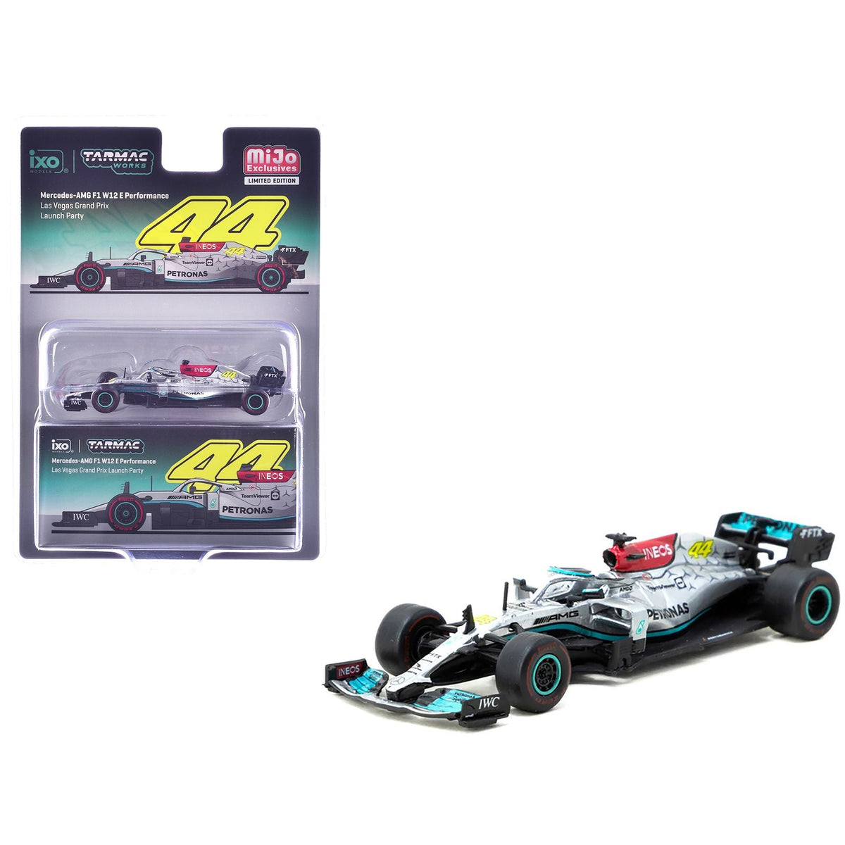 Mercedes-AMG F1 W12 E Performance Formula One F1 "Las Vegas Grand Prix Launch Party" "Global64" Series 1/64 Diecast Model Car by Tarmac Works-Tarmac Works-ModelCars.com