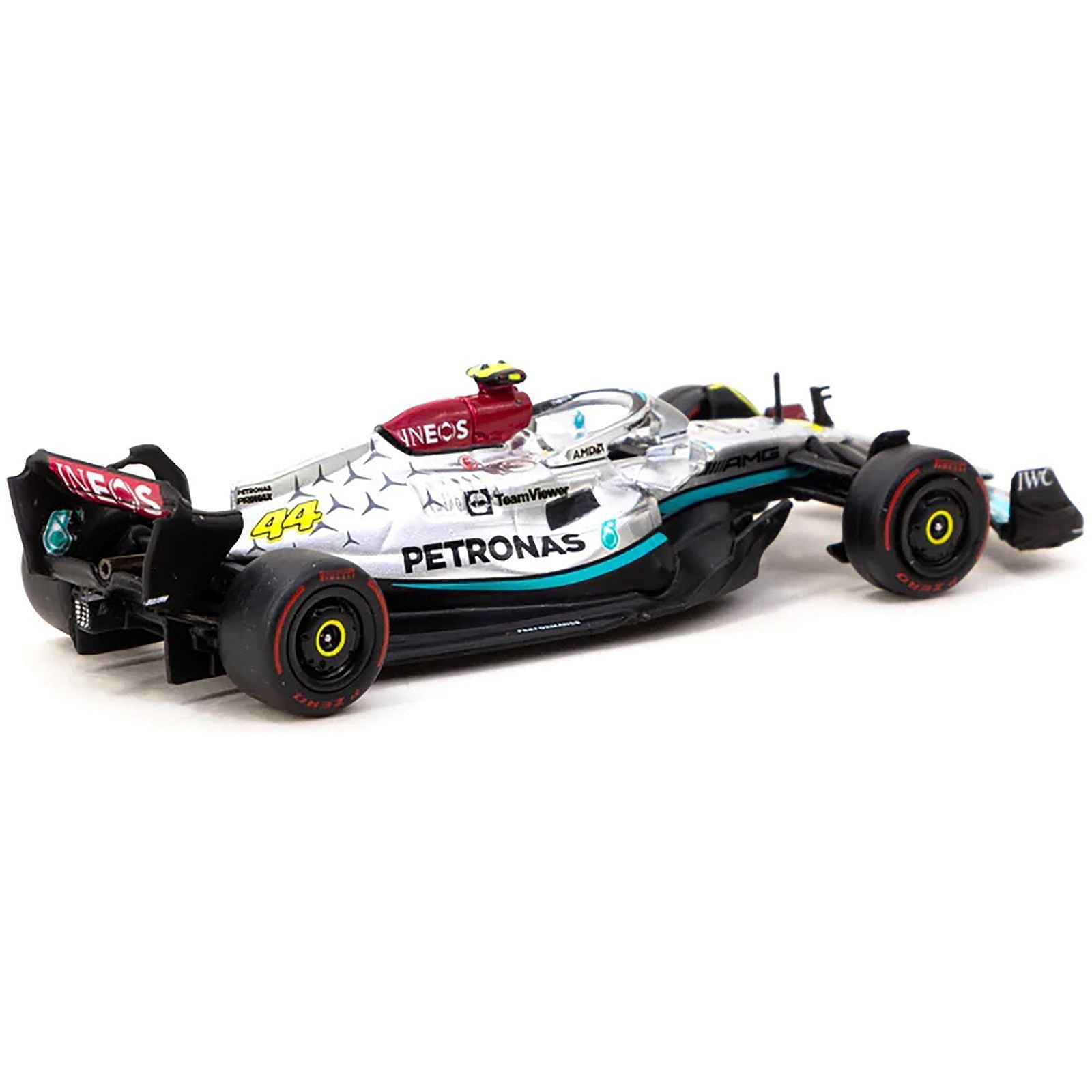 Mercedes - AMG F1 W13 E Performance 44 Lewis Hamilton 2nd Place Formula One F1 "Sao Paulo GP" (2022) "Global64" Series 1/64 Diecast Model Car by Tarmac Works - Tarmac Works - ModelCars.com