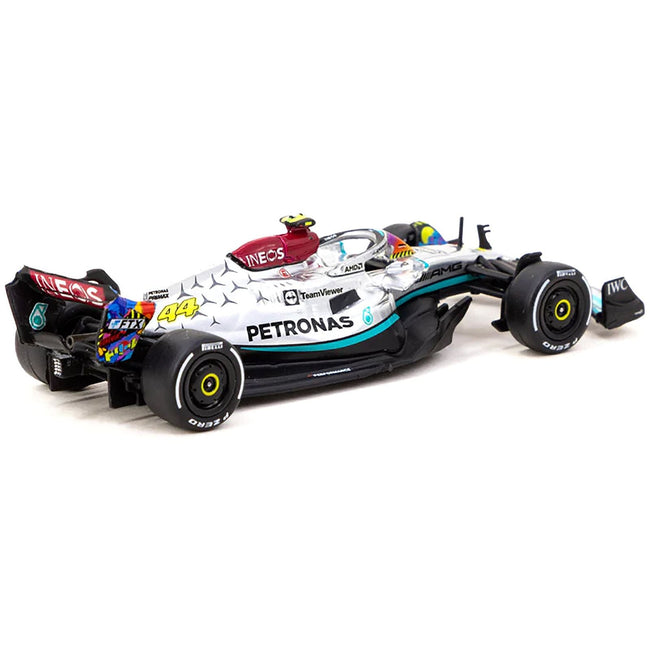 Mercedes - AMG F1 W13 E Performance 44 Lewis Hamilton Formula One F1 "Miami GP" (2022) "Global64" Series 1/64 Diecast Model Car by Tarmac Works - Tarmac Works - ModelCars.com