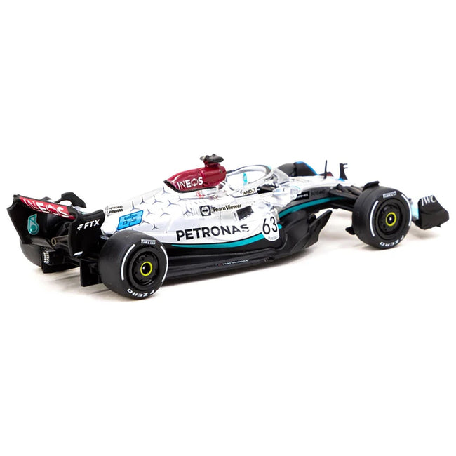 Mercedes - AMG F1 W13 E Performance 63 George Russell Formula One F1 "Belgian GP" (2022) "Global64" Series 1/64 Diecast Model Car by Tarmac Works - Tarmac Works - ModelCars.com