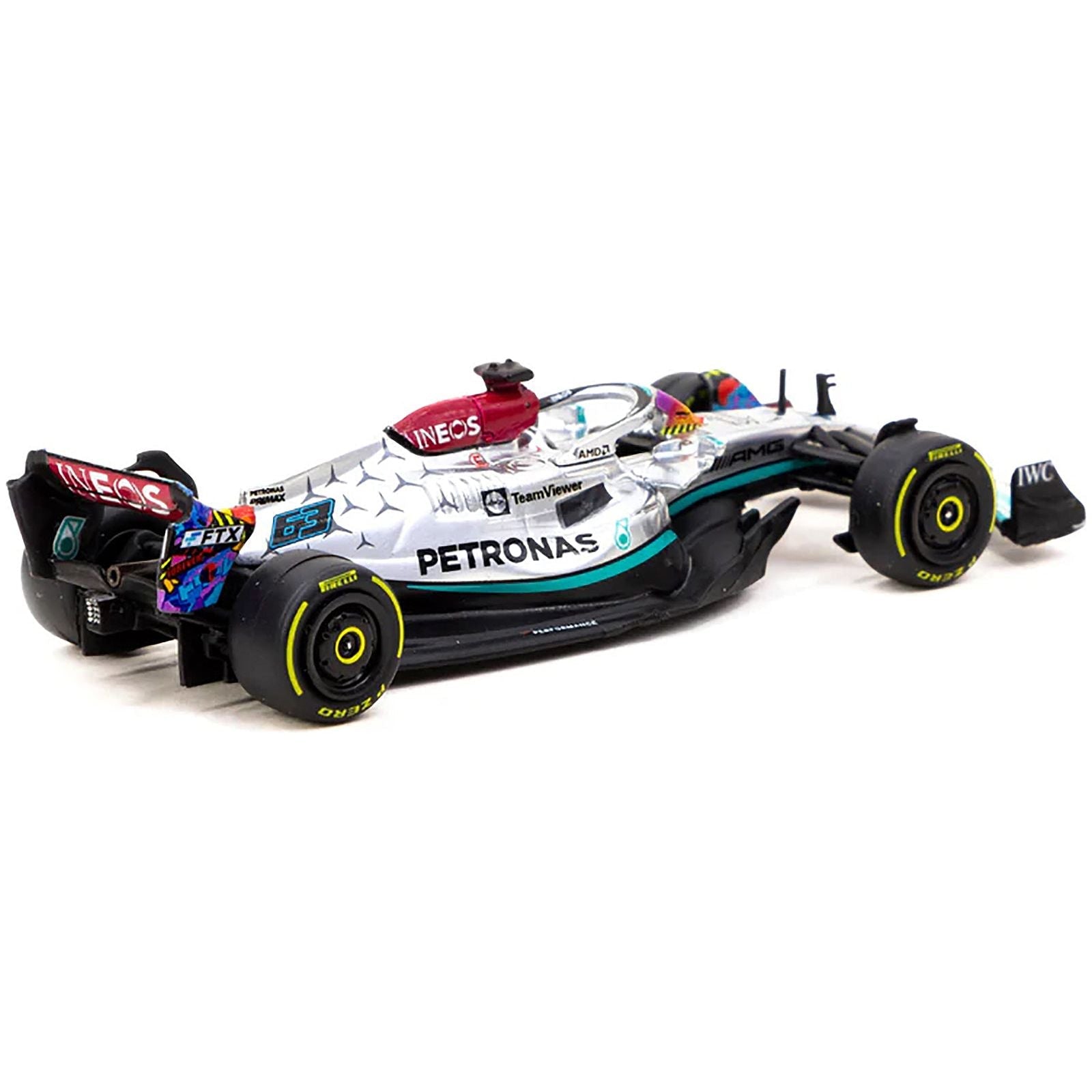 Mercedes - AMG F1 W13 E Performance 63 George Russell Formula One F1 "Miami GP" (2022) "Global64" Series 1/64 Diecast Model Car by Tarmac Works - Tarmac Works - ModelCars.com
