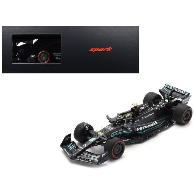 Mercedes - AMG F1 W14 E Performance 44 Lewis Hamilton "Petronas" 3rd Place Formula One F1 "British GP" (2023) with Acrylic Display Case 1/18 Model Car by Spark - Spark - ModelCars.com