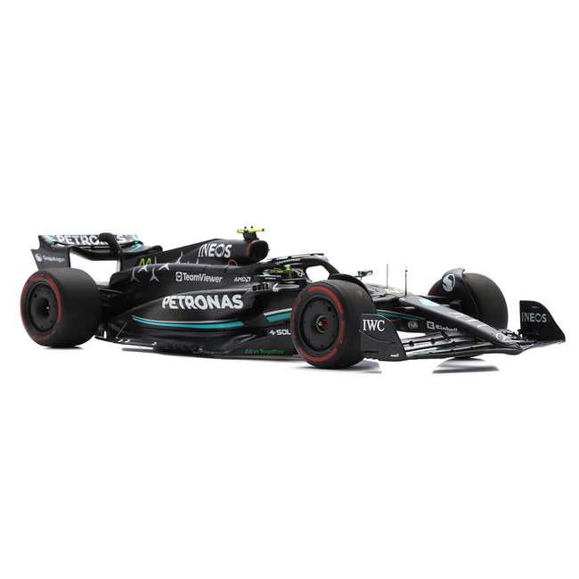 Mercedes - AMG F1 W14 E Performance 44 Lewis Hamilton "Petronas" 3rd Place Formula One F1 "British GP" (2023) with Acrylic Display Case 1/18 Model Car by Spark - Spark - ModelCars.com