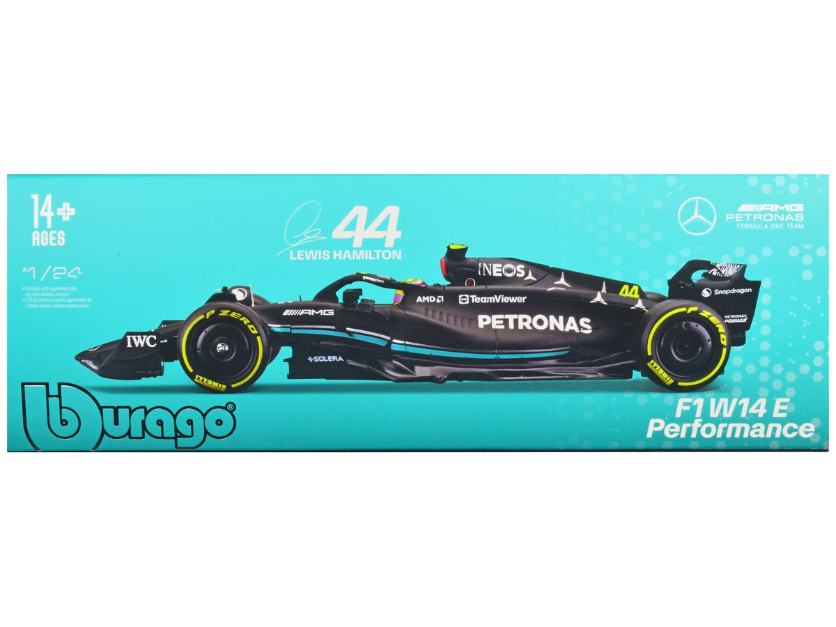 Mercedes-AMG F1 W14 E Performance #44 Lewis Hamilton "Petronas" Formula One F1 "World Championship" (2023) 1/24 Diecast Model Car by Bburago-Bburago-ModelCars.com