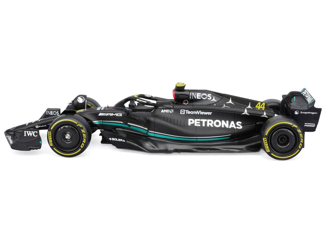 Mercedes-AMG F1 W14 E Performance #44 Lewis Hamilton "Petronas" Formula One F1 "World Championship" (2023) with Driver Figure "Race" Series 1/24 Diecast Model Car by Bburago-Bburago-ModelCars.com