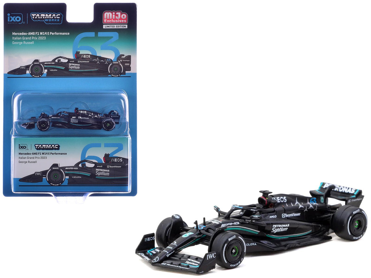 Mercedes-AMG F1 W14 E Performance 63 George Russell Formula One F1 "Italian GP" (2023) "Global64" Series 1/64 Diecast Model Car by Tarmac Works-Tarmac Works-ModelCars.com