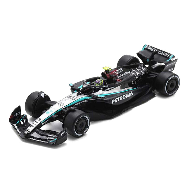 Mercedes - AMG F1 W15 E Performance 44 Lewis Hamilton "Petronas" Formula One F1 "Bahrain GP" (2024) 1/64 Diecast Model Car by Spark - Spark - ModelCars.com