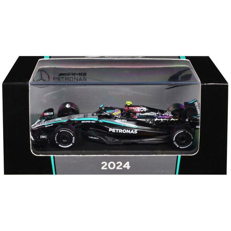 Mercedes - AMG F1 W15 E Performance 44 Lewis Hamilton "Petronas" Formula One F1 "Bahrain GP" (2024) 1/64 Diecast Model Car by Spark - Spark - ModelCars.com