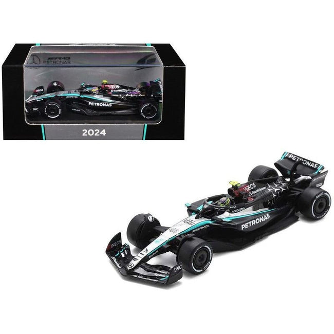 Mercedes-AMG F1 W15 E Performance #44 Lewis Hamilton "Petronas" Formula One F1 "Bahrain GP" (2024) 1/64 Diecast Model Car by Spark-Spark-ModelCars.com