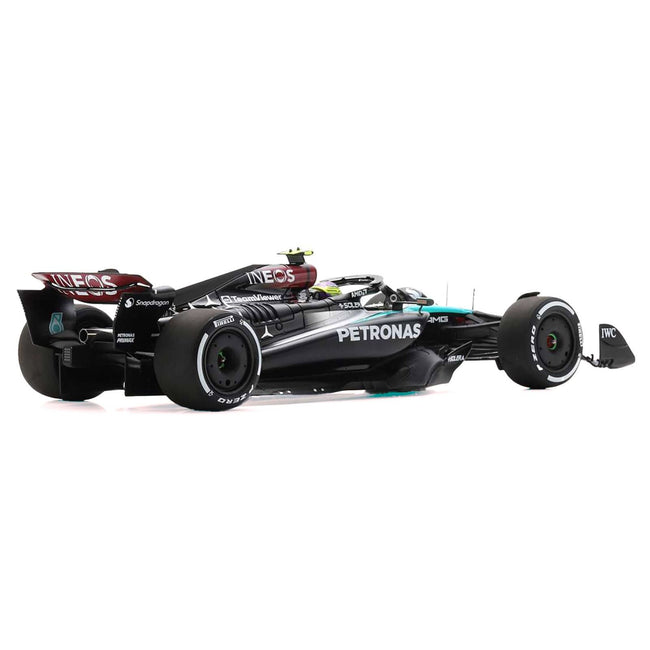 Mercedes - AMG F1 W15 E Performance 44 Lewis Hamilton "Petronas" Formula One F1 "Bahrain GP" (2024) with Acrylic Display Case 1/18 Model Car by Spark - Spark - ModelCars.com