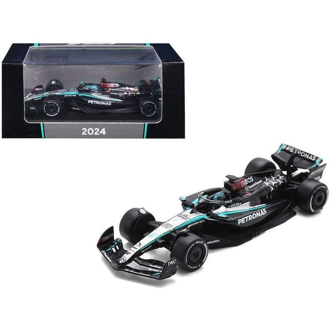 Mercedes-AMG F1 W15 E Performance #63 George Russell "Petronas" Formula One F1 "Bahrain GP" (2024) 1/64 Diecast Model Car by Spark-Spark-ModelCars.com
