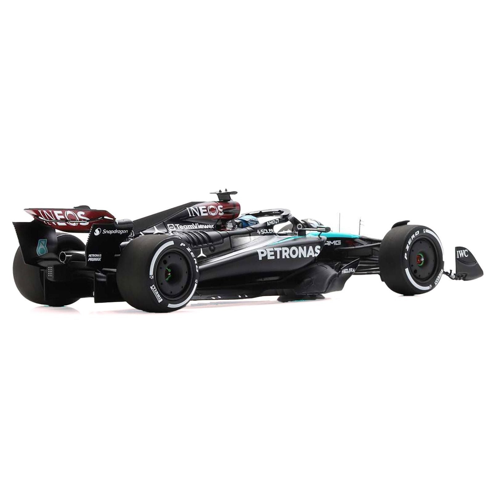 Mercedes - AMG F1 W15 E Performance 63 George Russell "Petronas" Formula One F1 "Bahrain GP" (2024) with Acrylic Display Case 1/18 Model Car by Spark - Spark - ModelCars.com