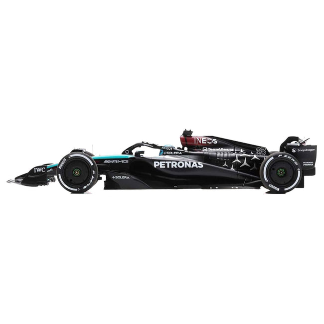 Mercedes-AMG F1 W15 E Performance #63 George Russell "Petronas" Formula One F1 "Bahrain GP" (2024) with Acrylic Display Case 1/18 Model Car by Spark-Spark-ModelCars.com