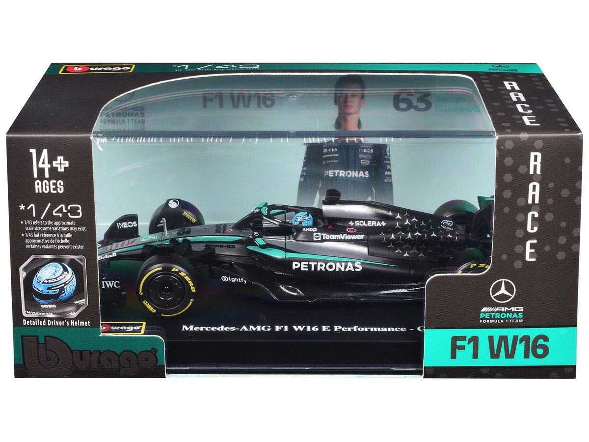 Mercedes-AMG F1 W16 E Performance 63 George Russell Formula One F1 "World Championship" (2025) 1/43 Diecast Model Car by Bburago-Bburago-ModelCars.com