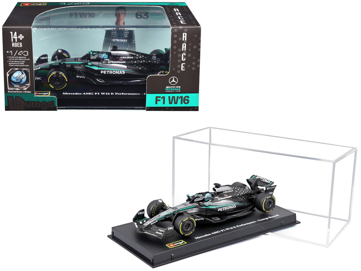 Mercedes-AMG F1 W16 E Performance 63 George Russell Formula One F1 "World Championship" (2025) 1/43 Diecast Model Car by Bburago-Bburago-ModelCars.com