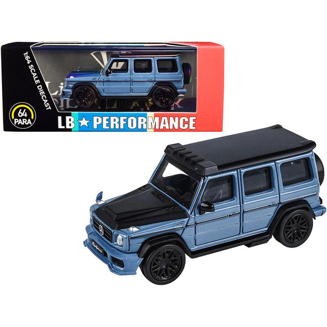 Mercedes - AMG G 63 LBWK China Blue and Matt Black "LB Performance" 1/64 Diecast Model Car by Paragon - Paragon - ModelCars.com