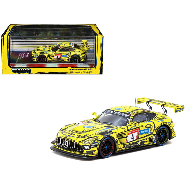 Mercedes-AMG GT3 #4 Philip Ellis - Raffaele Marciello - Luca Stolz - Edoardo Mortara 3rd Place "24 Hours of Nurburgring" (2023) "Hobby64" Series 1/64 Diecast Model by Tarmac Works-Tarmac Works-ModelCars.com