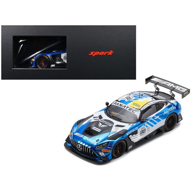 Mercedes-AMG GT3 #88 Timur Boguslavskiy - Jules Gounon - Raffaele Marciello "AKKodis ASP Team" 2nd Place "24 Hours of Spa" (2023) with Acrylic Display Case 1/18 Model Car by Spark-Spark-ModelCars.com
