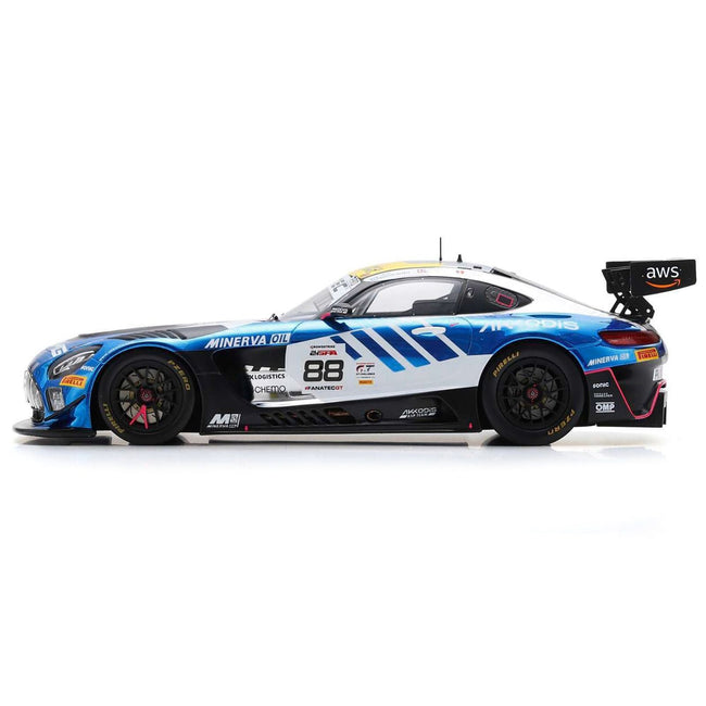 Mercedes-AMG GT3 #88 Timur Boguslavskiy - Jules Gounon - Raffaele Marciello "AKKodis ASP Team" 2nd Place "24 Hours of Spa" (2023) with Acrylic Display Case 1/18 Model Car by Spark-Spark-ModelCars.com