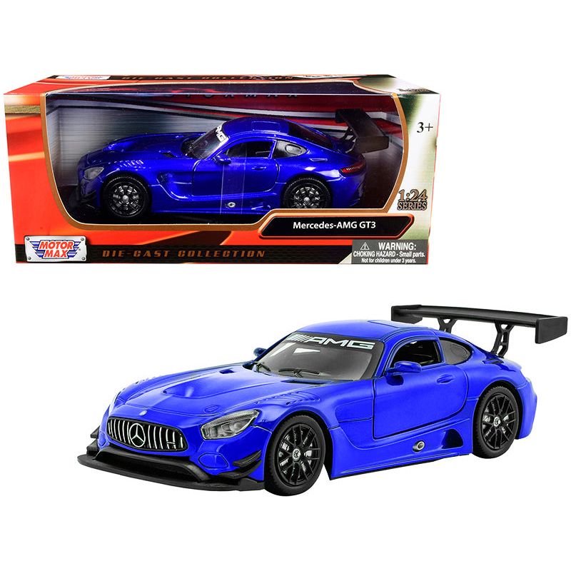 Mercedes AMG GT3 Bright Blue 1/24 Diecast Model Car by Motormax - Motormax - ModelCars.com