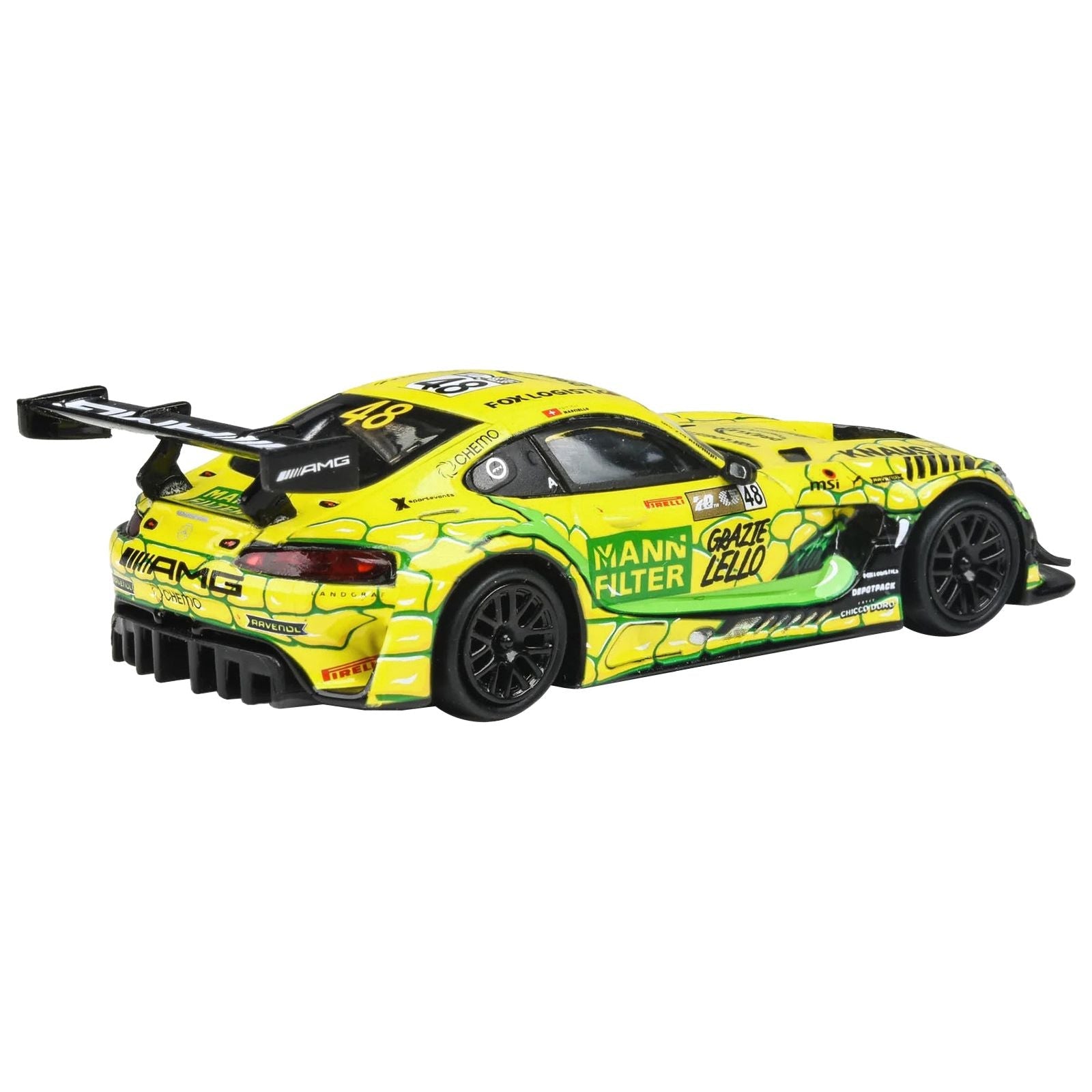 Mercedes - AMG GT3 Evo 48 Raffaele Marciello "Team Landgraf" Winner "FIA GT World Cup Macau" (2023) 1/64 Diecast Model Car by Paragon Models - Paragon - ModelCars.com