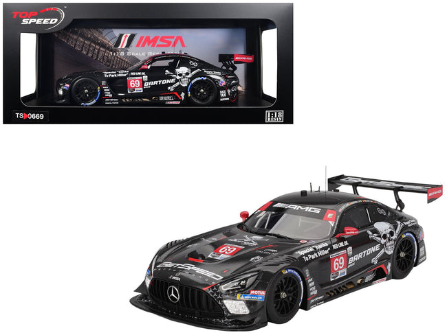 Mercedes-AMG GT3 EVO 69 Anthony Bartone - Maxime Martin - Fabian Schiller - Luca Stolz "GetSpeed" IMSA "24 Hours of Daytona" (2025) 1/18 Model Car by Top Speed-Top Speed-ModelCars.com
