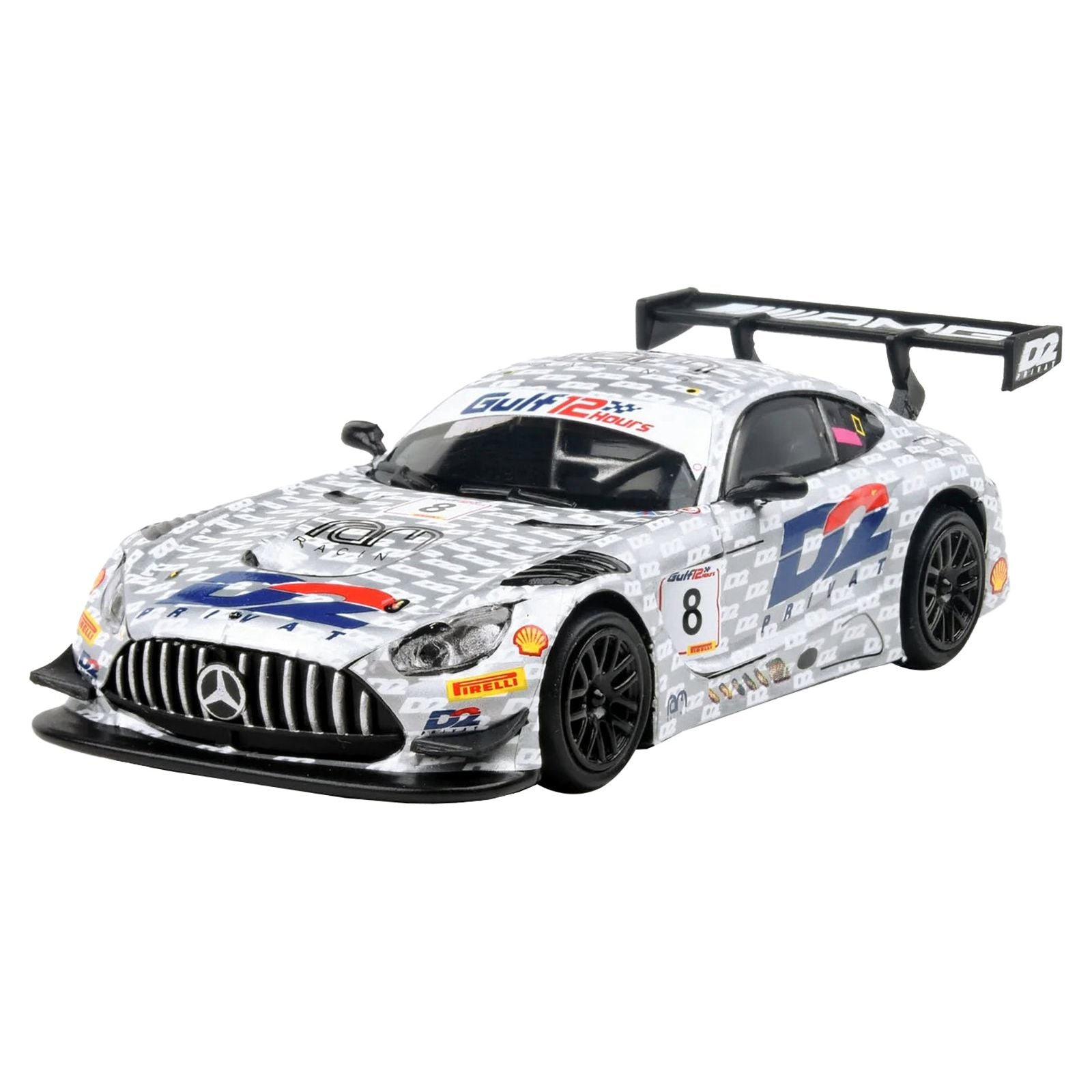 Mercedes - AMG GT3 Evo 8 Mikael Grenier - Ian Loggie - Morgan Tillbrook "D2 Privat with RAM Racing" "Gulf 12 Hours" (2022) 1/64 Diecast Model Car by Paragon Models - Paragon - ModelCars.com