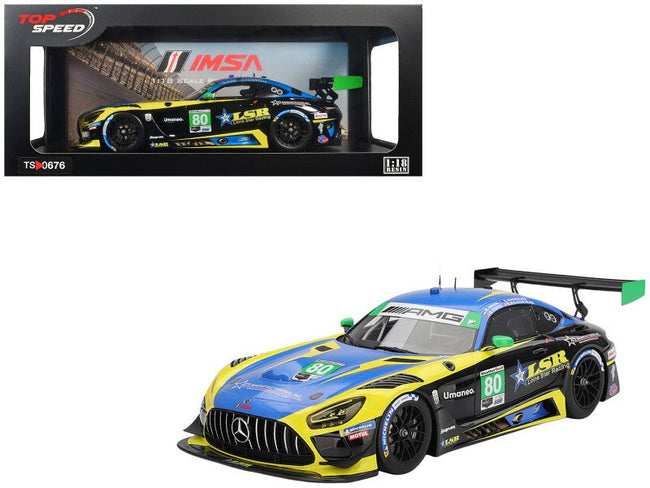 Mercedes-AMG GT3 EVO #80 Scott Andrews - Ralf Aron - Eric Filgueiras - Dan Knox "Lone Star Racing" IMSA "24 Hours of Daytona" (2025) 1/18 Model Car by Top Speed-Top Speed-ModelCars.com