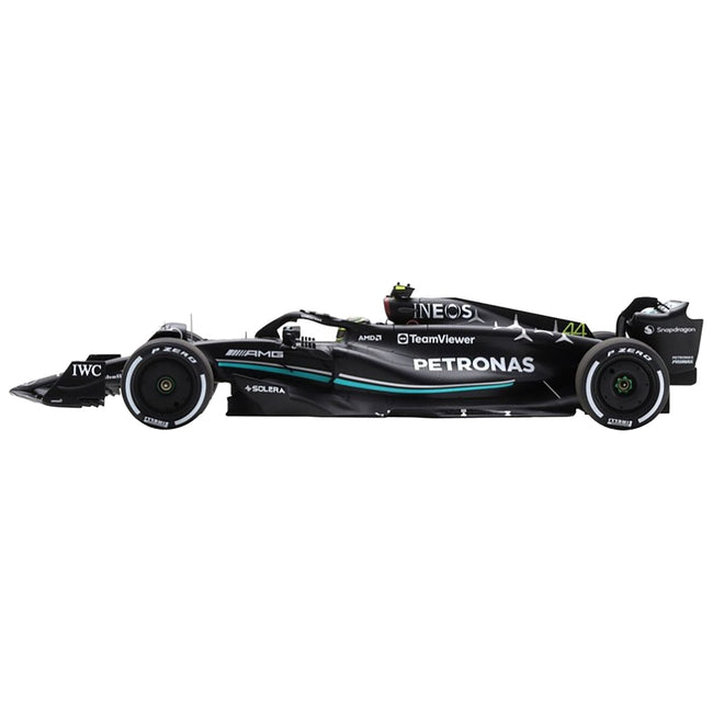 Mercedes-AMG W14 E Performance #44 Lewis Hamilton "Petronas" 2nd Place Formula One F1 Australian GP (2023) with Acrylic Display Case 1/18 Model Car by Spark-Spark-ModelCars.com