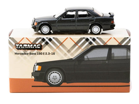 Mercedes-Benz 190 E 2.3-16 Blue-Black Metallic "Global64" Series 1/64 Diecast Model Car by Tarmac Works-Tarmac Works-ModelCars.com