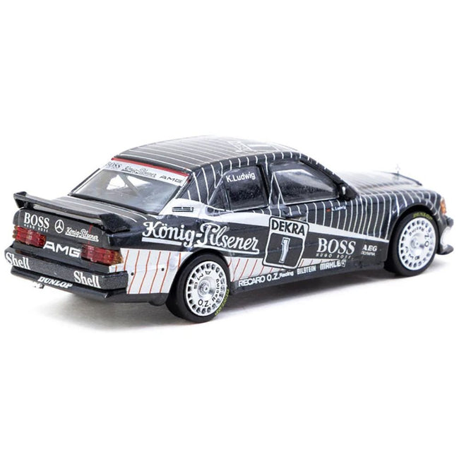 Mercedes-Benz 190 E 2.5-16 EVO 1 #1 Klaus Ludwig "Deutsche Tourenwagen Meisterschaft (DTM)" (1989) "Global64" Series 1/64 Diecast Model by Tarmac Works-Tarmac Works-ModelCars.com