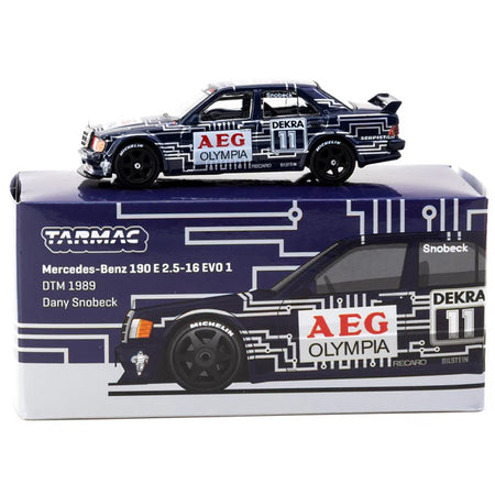 Mercedes-Benz 190 E 2.5-16 EVO 1 #11 Dany Snobeck "Deutsche Tourenwagen Meisterschaft (DTM)" (1989) "Global64" Series 1/64 Diecast Model by Tarmac Works-Tarmac Works-ModelCars.com
