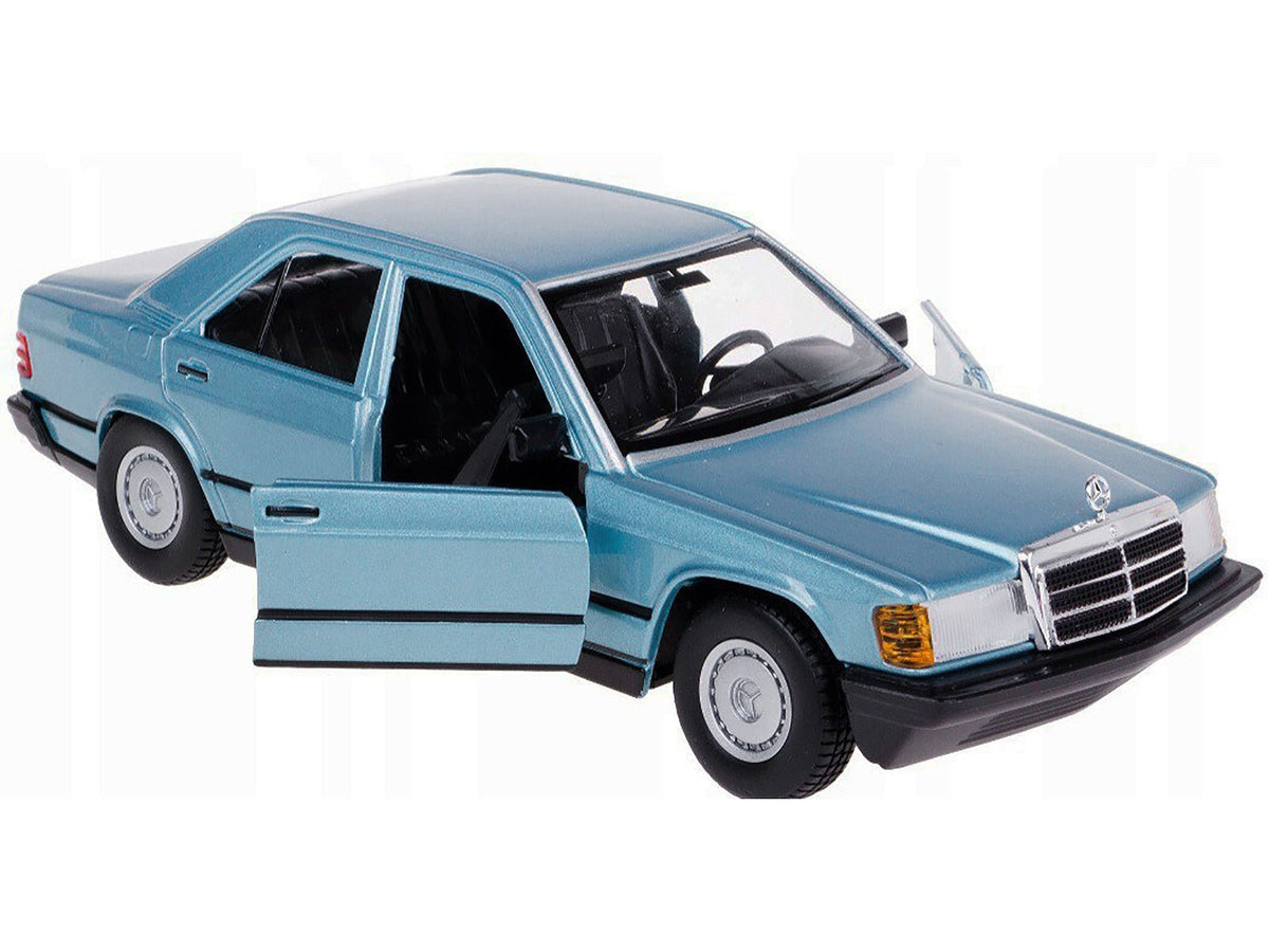 Mercedes-Benz 190 E 2.6 Blue Metallic 1/24 Diecast Model Car by Bburago-Bburago-ModelCars.com