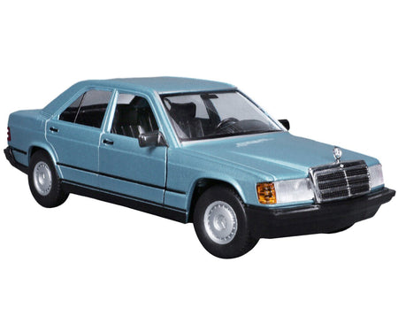 Mercedes-Benz 190 E 2.6 Blue Metallic 1/24 Diecast Model Car by Bburago-Bburago-ModelCars.com