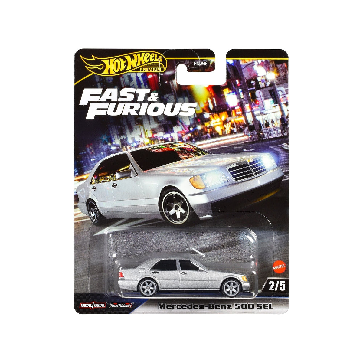 Mercedes-Benz 500 SEL Silver Metallic "The Fast and the Furious: Tokyo Drift" (2006) Movie "Fast & Furious" Series Diecast Model Car by Hot Wheels-Hotwheels-ModelCars.com