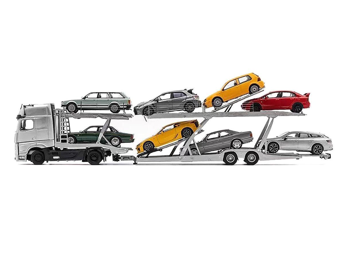 Mercedes-Benz Actros Auto Transporter White 1/64 Diecast Model by GCD-GCD-ModelCars.com
