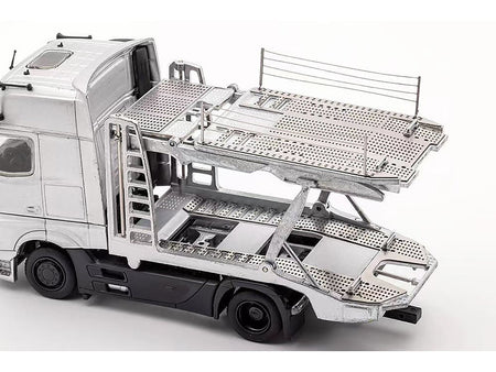 Mercedes-Benz Actros Auto Transporter White 1/64 Diecast Model by GCD-GCD-ModelCars.com