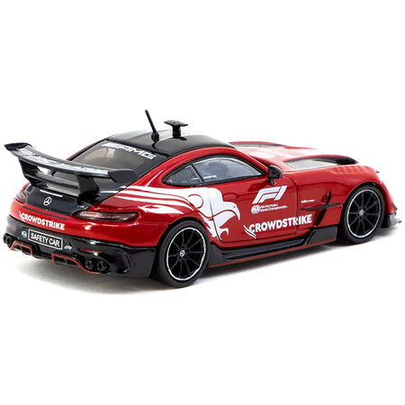 Mercedes - Benz AMG GT Black Series "FIA Formula 1 World Championship Safety Car" Red with Black Hood Stripes and Top "Global64" Series 1/64 Diecast Model by Tarmac Works - Tarmac Works - ModelCars.com