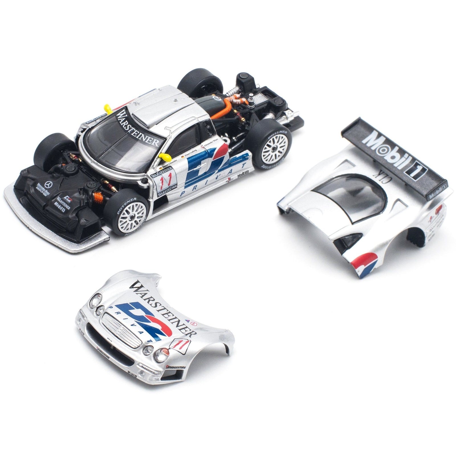 Mercedes - Benz CLK GTR 11 "D2 Privat" "FIA GT Championship" (1997) 1/64 Diecast Model Car by Pop Race - Pop Race - ModelCars.com