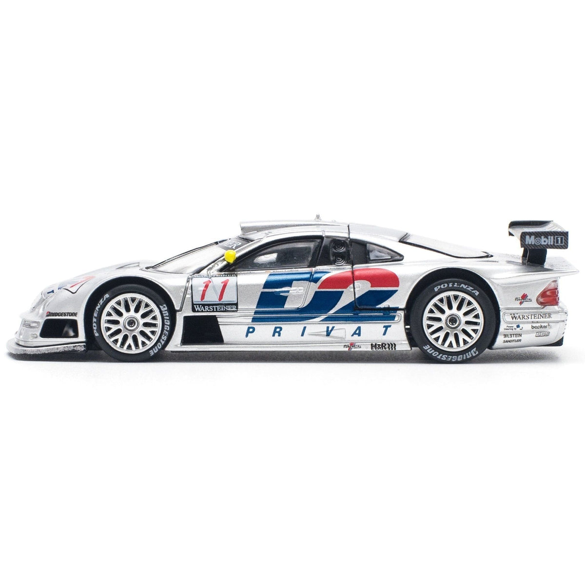 Mercedes-Benz CLK GTR #11 "D2 Privat" "FIA GT Championship" (1997) 1/64 Diecast Model Car by Pop Race-Pop Race-ModelCars.com