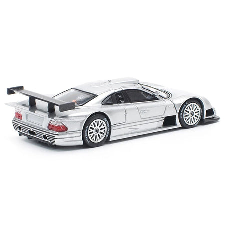 Mercedes - Benz CLK GTR Silver Metallic 1/64 Diecast Model Car by Pop Race - Pop Race - ModelCars.com