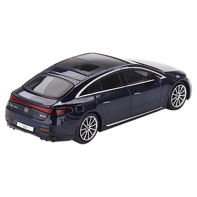 Mercedes - Benz EQS 580 4MATIC Nautical Blue Metallic Limited Edition to 2400 pieces Worldwide 1/64 Diecast Model Car by True Scale Miniatures - True Scale Miniatures - ModelCars.com